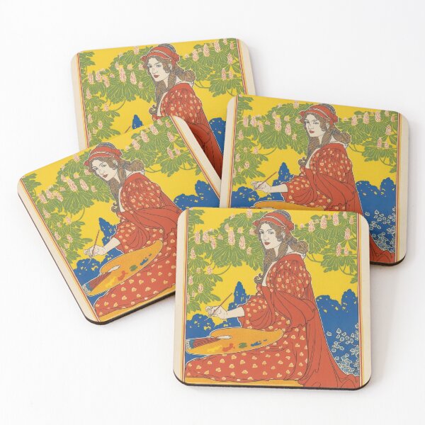 Item preview, Art Nouveau Woman Painting Poster Vintage Paris Illustration designed and sold by TheSoulOfArt.