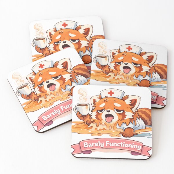 Item preview, Barely Functioning – Nurse Panda designed and sold by Creative and Humorous Arts.