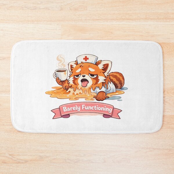 Item preview, Barely Functioning – Nurse Panda designed and sold by Creative and Humorous Arts.