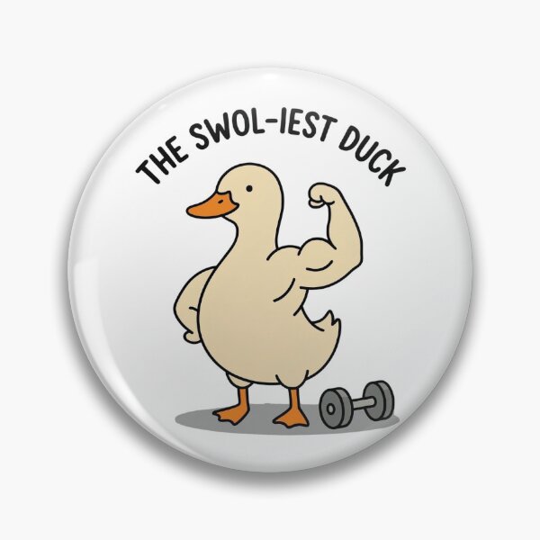 Item preview, The Swol-iest Duck – Funny Gym Duck Pun | Cute Strong Duck Cartoon designed and sold by aiqdelicia.