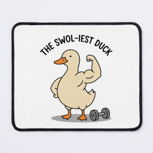 Item preview, The Swol-iest Duck – Funny Gym Duck Pun | Cute Strong Duck Cartoon designed and sold by aiqdelicia.
