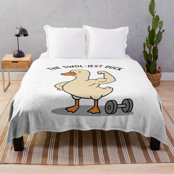 Item preview, The Swol-iest Duck – Funny Gym Duck Pun | Cute Strong Duck Cartoon designed and sold by aiqdelicia.