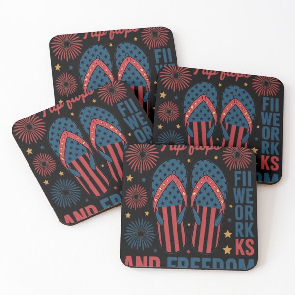 Item preview, Flip Flops Fireworks & Freedom American Flag Summer designed and sold by TeamLequid.