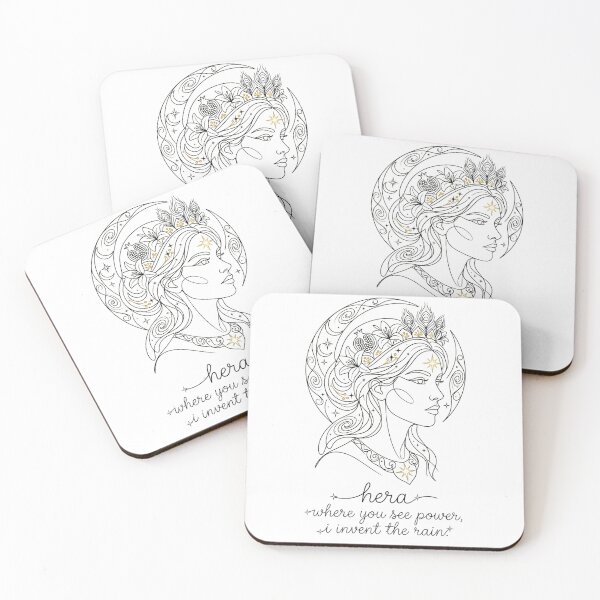 Item preview, Hera Queen Goddess Minimalist One-Line Art with Quote & Name designed and sold by Siriusvibes.