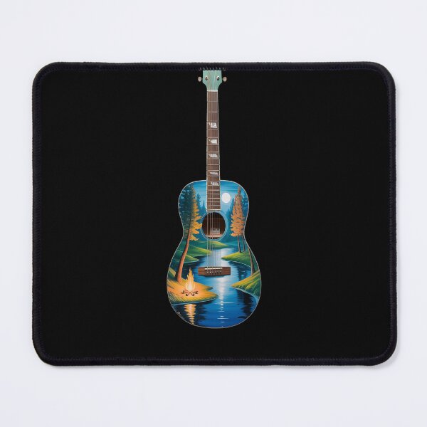 Item preview, Guitar Lake Reflections Forest Pine Tree Moon Camp Guitarist (3) designed and sold by orlodrake.
