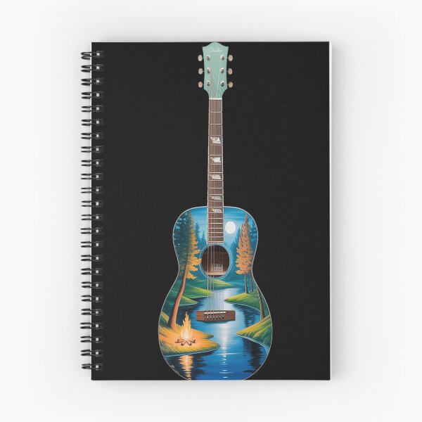 Item preview, Guitar Lake Reflections Forest Pine Tree Moon Camp Guitarist (3) designed and sold by orlodrake.