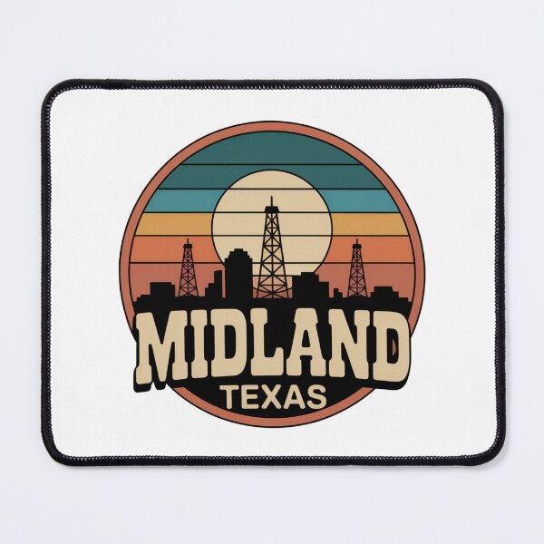Item preview, Midland Texas: Retro Sunset Oilfield Scene designed and sold by CircinusStore.