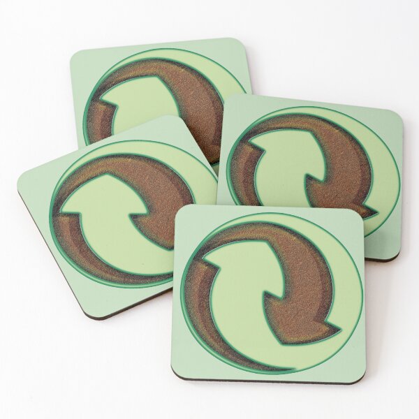 Item preview, Eco-friendly recycling symbol, plant textures designed and sold by Alan-David.