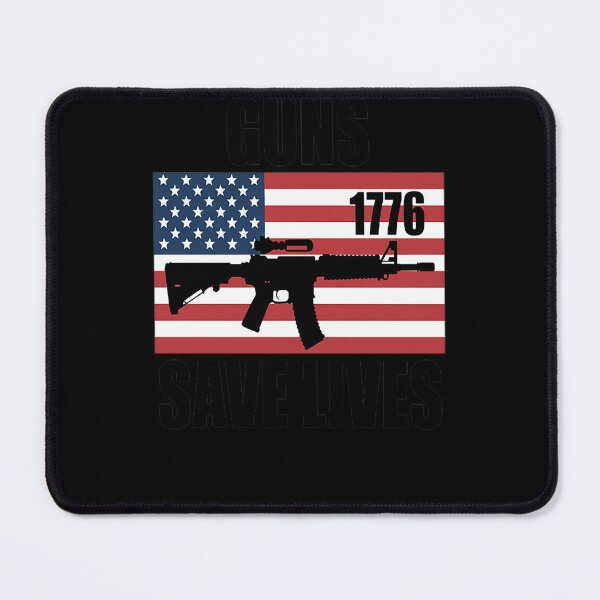 Item preview, GUNS SAVE LIVES, AR15 AMERICAN FLAG, FREEDOM 1776 designed and sold by orlodrake.