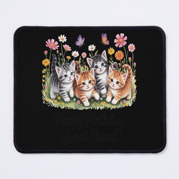 Item preview, Floral Aesthetic Painted Kittens and Pressed Flower designed and sold by TeamLequid.