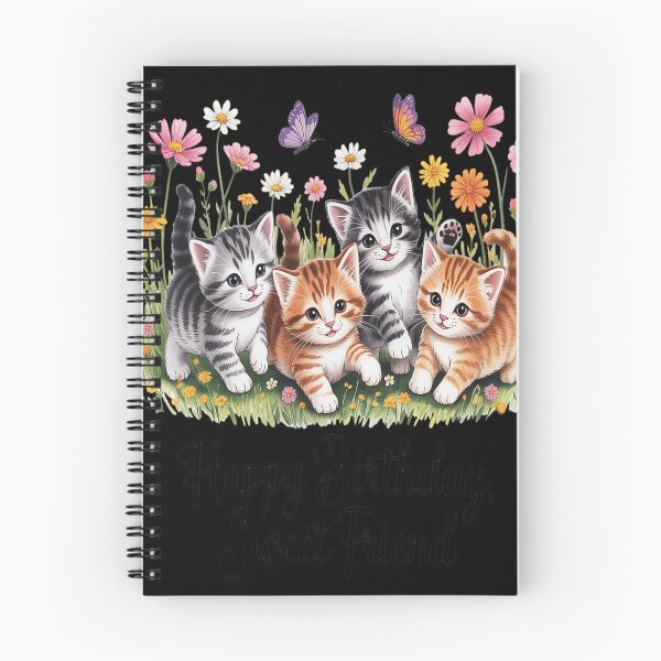 Item preview, Floral Aesthetic Painted Kittens and Pressed Flower designed and sold by TeamLequid.