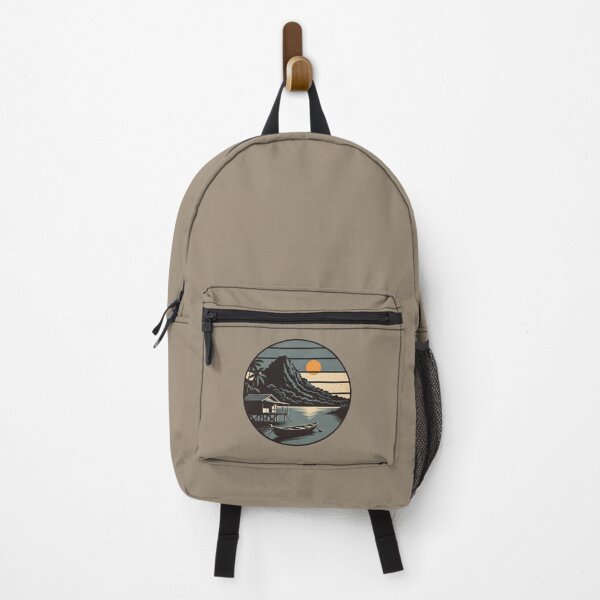 Item preview, Tropical Sunset Lagoon – Boat at Pier Medallion designed and sold by SilentPowerArt.