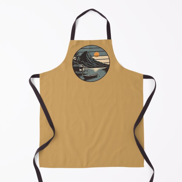 Item preview, Tropical Sunset Lagoon – Boat at Pier Medallion designed and sold by SilentPowerArt.