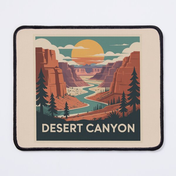 Item preview, Retro Desert Canyon National Park Poster – 1930s WPA Style Vintage Travel Art designed and sold by Tamas Das.