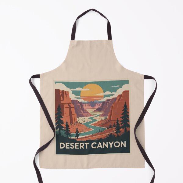 Item preview, Retro Desert Canyon National Park Poster – 1930s WPA Style Vintage Travel Art designed and sold by Tamas Das.