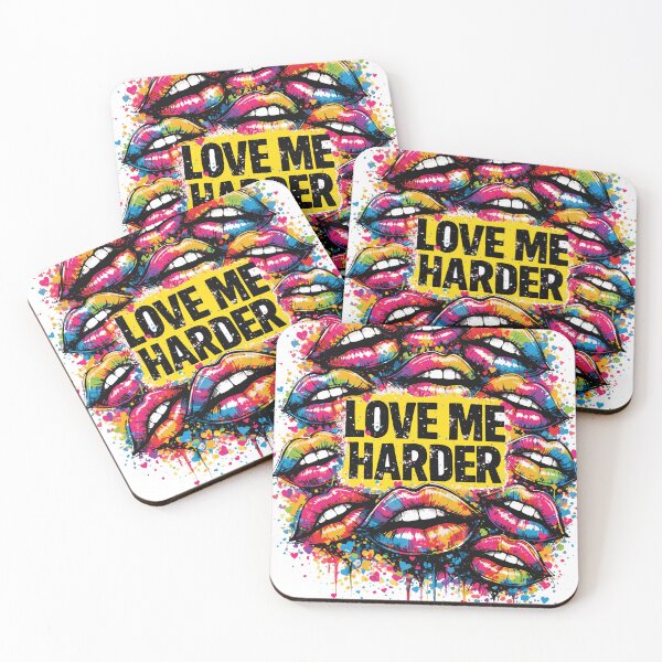Artikelvorschau, Love Me Harder Graffiti Lips Bold Romantic Design entworfen und verkauft von Dejbar.