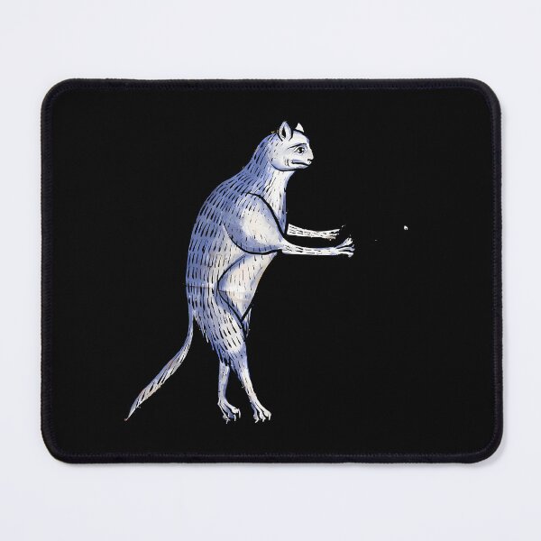 Item preview, Medieval Marginalia Cat With Rat Gun Art designed and sold by wunuhrhzjx25.