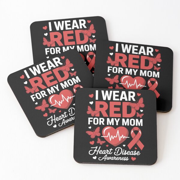 Item preview, I Wear Red For Mom Heart Disease Awareness Daughter Son designed and sold by FaithAbbott.