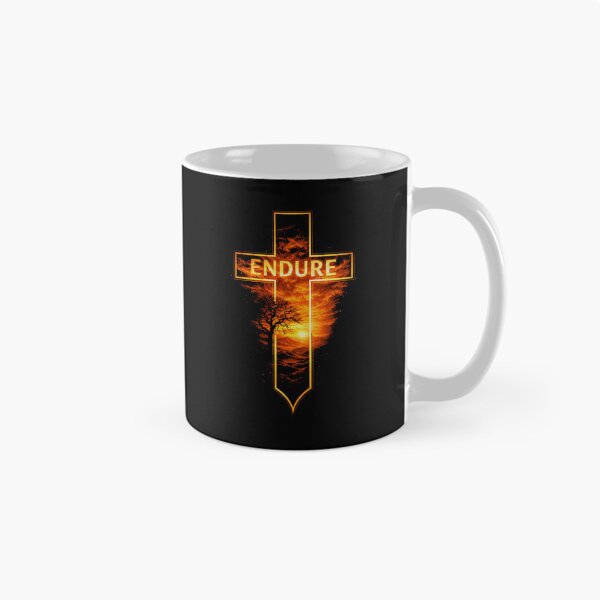 Item preview, ENDURE Fire Cross – Strength Motivational Gothic designed and sold by printedartgoods.