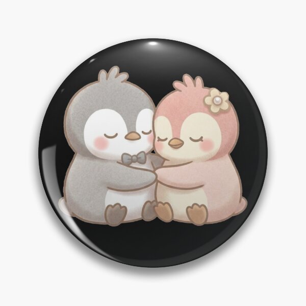 Item preview, Cute Chibi Penguins Hugging - Sweet Kawaii Love Illustration designed and sold by Medisoultech.