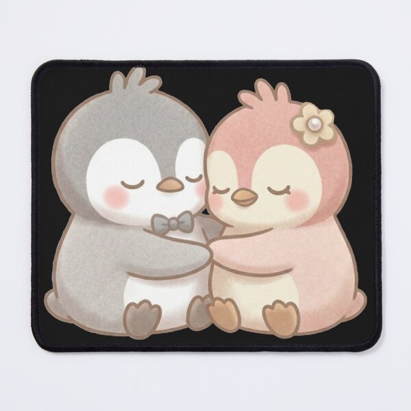 Item preview, Cute Chibi Penguins Hugging - Sweet Kawaii Love Illustration designed and sold by Medisoultech.
