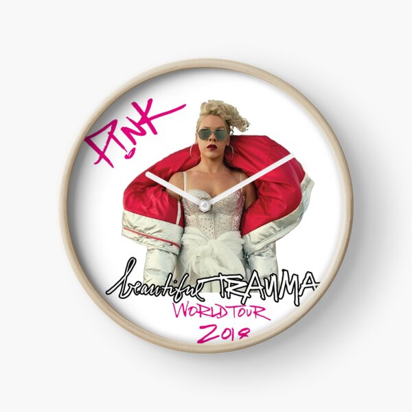 pink beautiful trauma world tour 2018 Clock