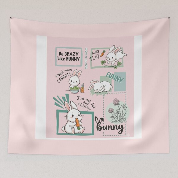Item preview, “Cute Funny Bunny – Be Crazy Like Bunny” designed and sold by RushVibeWear.