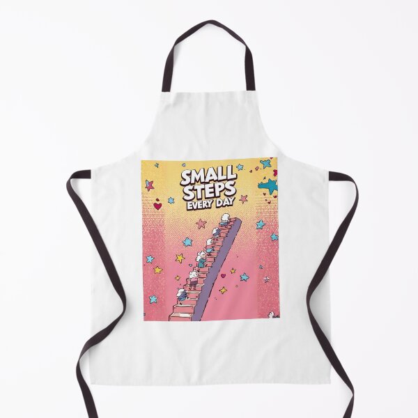 Item preview, Small steps Every day| Motivational cartoon  Aesthetic with Typography | Cute Funny Inspirational Quote | Self Care Positivity Cartoon Design ver5 ver 2 designed and sold by CosmicNook1.