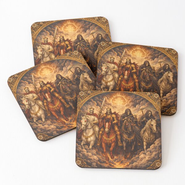 Item preview, The Four Horsemen of the Apocalypse – Biblical Skeleton Riders designed and sold by Midnight Sigil.