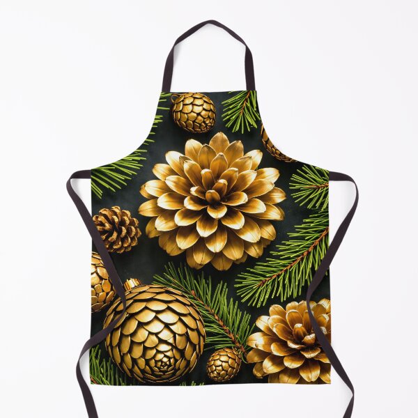 Item preview, Luxury Gold Pinecone Christmas Pattern designed and sold by Kaleidoscope Print.