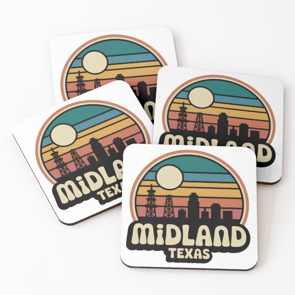 Item preview, Midland Texas: Retro Sunset Oilfield Skyline designed and sold by CircinusStore.