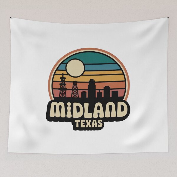 Item preview, Midland Texas: Retro Sunset Oilfield Skyline designed and sold by CircinusStore.