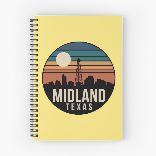 Item preview, Midland Texas: Retro Striped Sunset Oilfield Skyline designed and sold by CircinusStore.