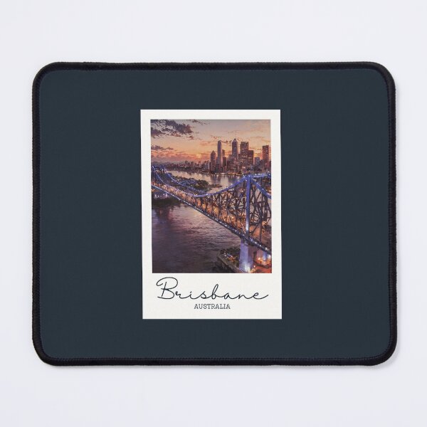 Item preview, Brisbane Story Bridge and River Skyline - Vintage Souvenir designed and sold by twentytwo ART souvenir designs.