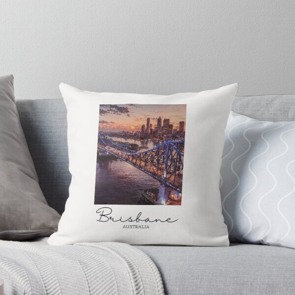 Item preview, Brisbane Story Bridge and River Skyline - Vintage Souvenir designed and sold by twentytwo ART souvenir designs.