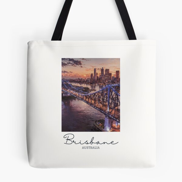 Item preview, Brisbane Story Bridge and River Skyline - Vintage Souvenir designed and sold by twentytwo ART souvenir designs.