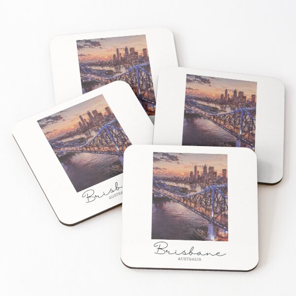 Item preview, Brisbane Story Bridge and River Skyline - Vintage Souvenir designed and sold by twentytwo ART souvenir designs.