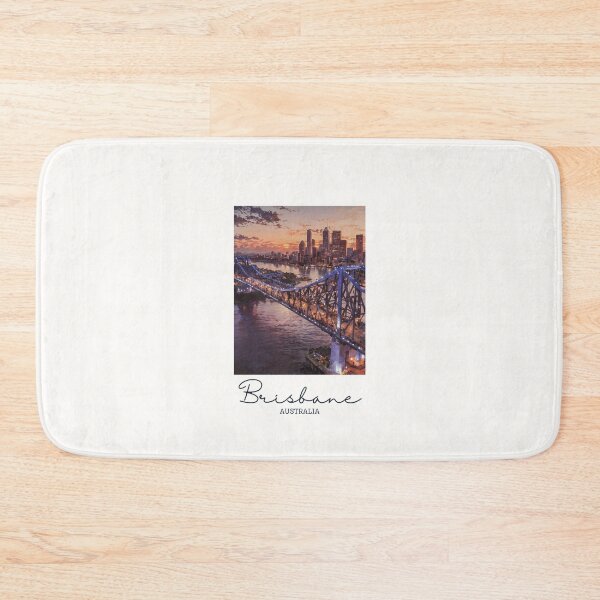 Item preview, Brisbane Story Bridge and River Skyline - Vintage Souvenir designed and sold by twentytwo ART souvenir designs.