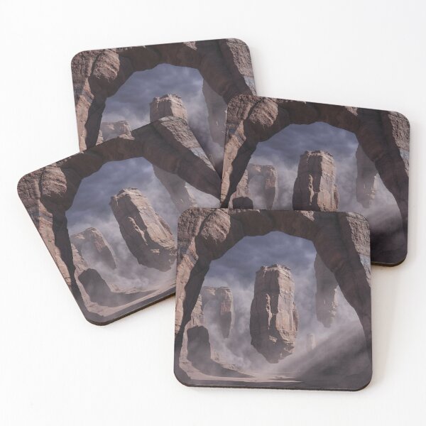 Item preview, Mystical Floating Pillars In Stormy Landscape designed and sold by Vista Atelier.