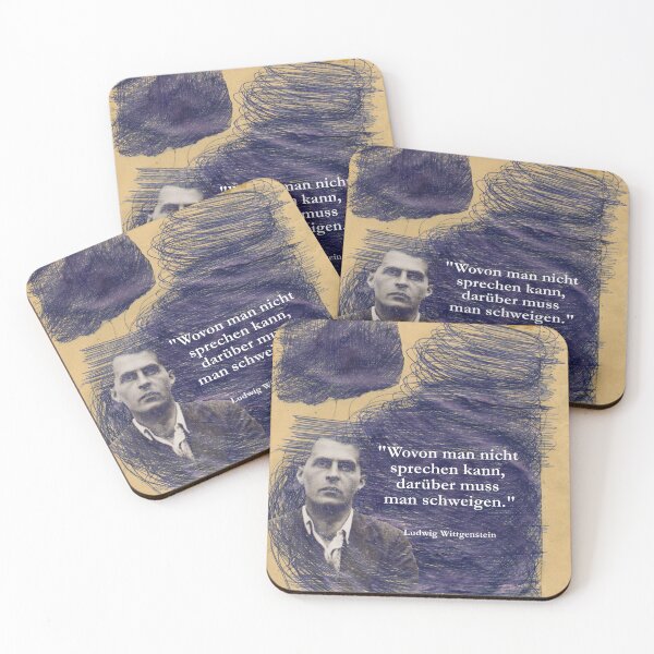 Item preview, Ludwig Wittgenstein quote: "Whereof one cannot speak, thereof one must be silent." designed and sold by Mauswohn.