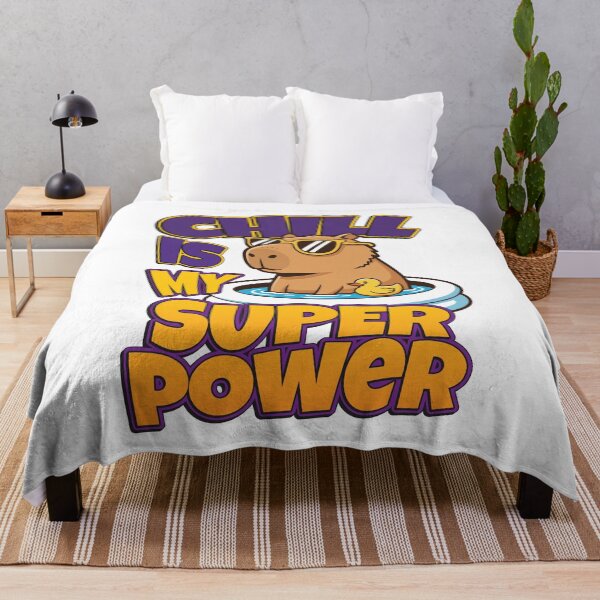 Item preview, Chill Is My Super Power Funny Capybara designed and sold by BoldInkMerch.