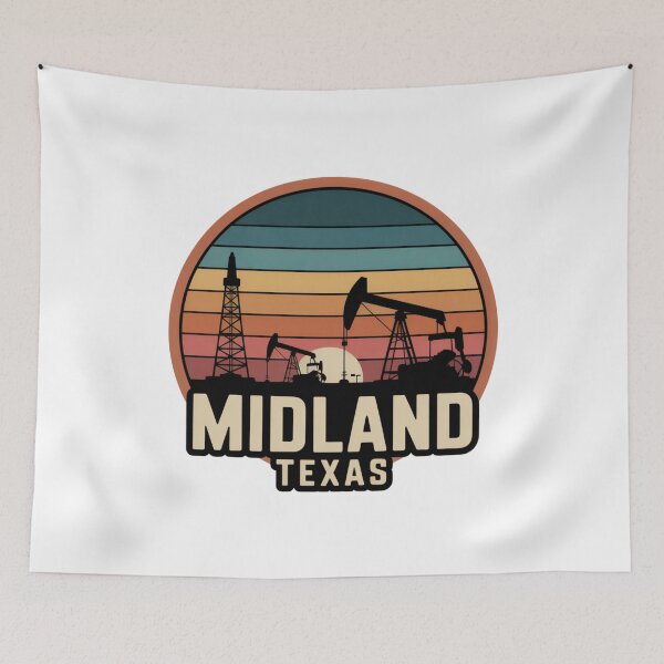 Item preview, Midland Texas: Retro Sunset Oil Pumpjack Scene designed and sold by CircinusStore.