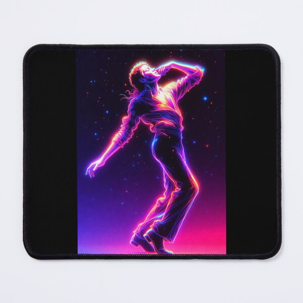 Item preview, M J Dance King Neon Glow Dynamic Art designed and sold by ExploreAura Studio.