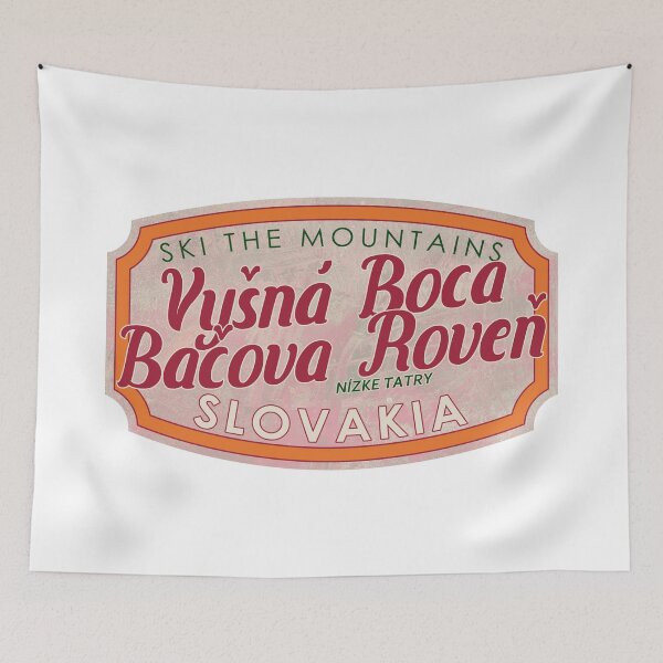Item preview, Vyšná Boca - Bačova roveň, Slovakia, Nízke Tatry, Ski, textured skiing badge designed and sold by Wanderful-roads.