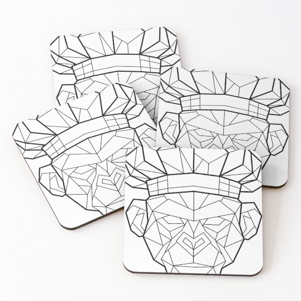 Item preview, Retrato geométrico de un mono cocinero designed and sold by undrethMonkee.