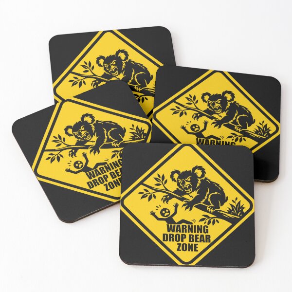Item preview, WARNING Drop Bear Zone - Australian Humour  designed and sold by HogarthArts.