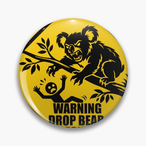 Item preview, WARNING Drop Bear Zone - Australian Humour  designed and sold by HogarthArts.