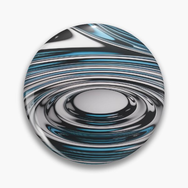 Item preview,  Y2K Chrome Ripple Pattern – Futuristic Metallic Liquid Geometry Seamless Design designed and sold by Tamas Das.