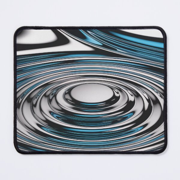 Item preview, Y2K Chrome Ripple Pattern – Futuristic Metallic Liquid Geometry Seamless Design designed and sold by Tamas Das.