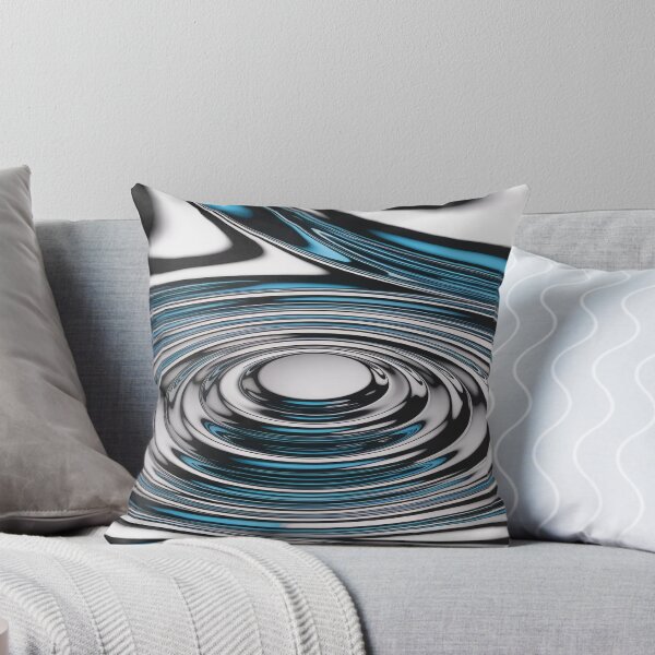 Item preview,  Y2K Chrome Ripple Pattern – Futuristic Metallic Liquid Geometry Seamless Design designed and sold by Tamas Das.